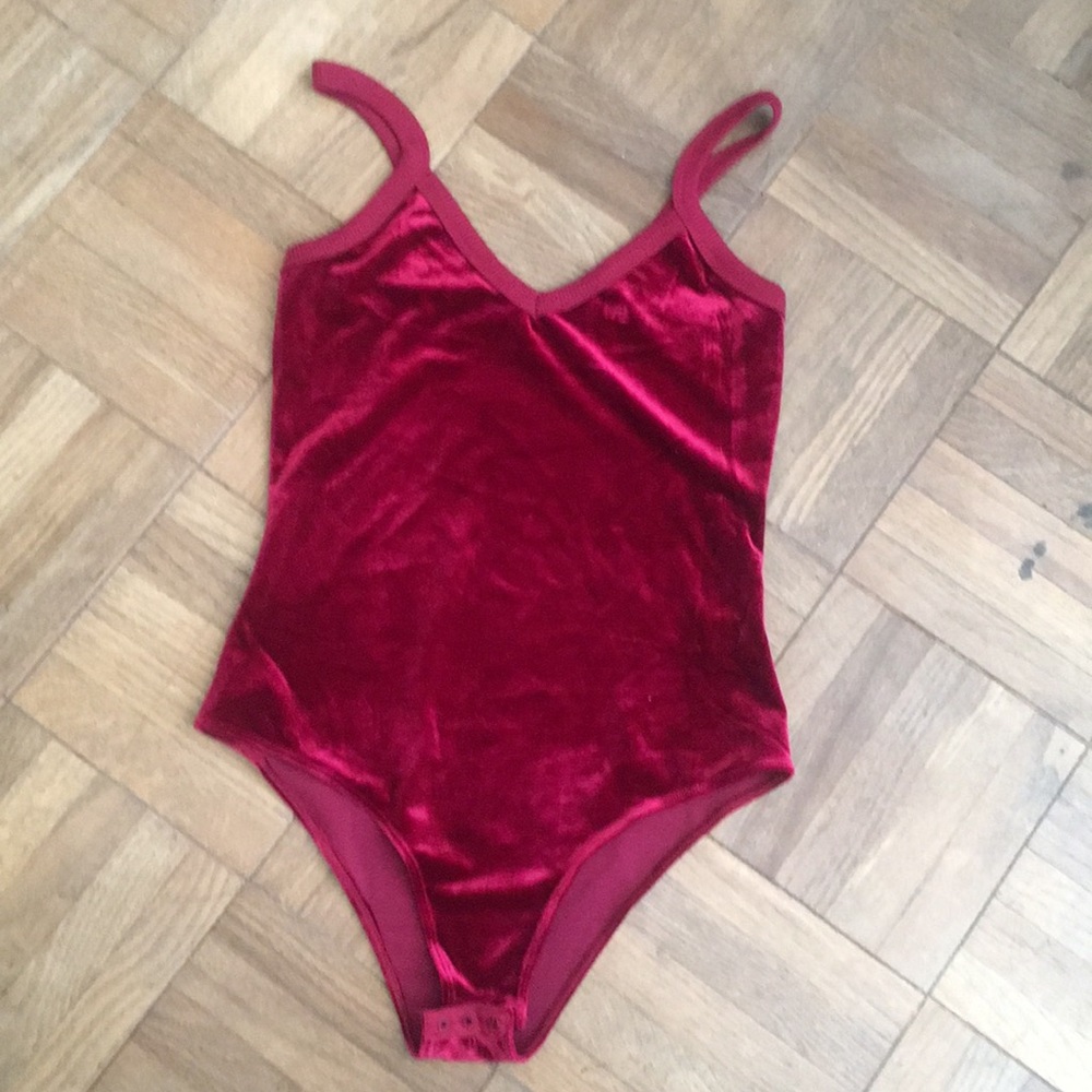Red velvet One piece/ Bodysuit